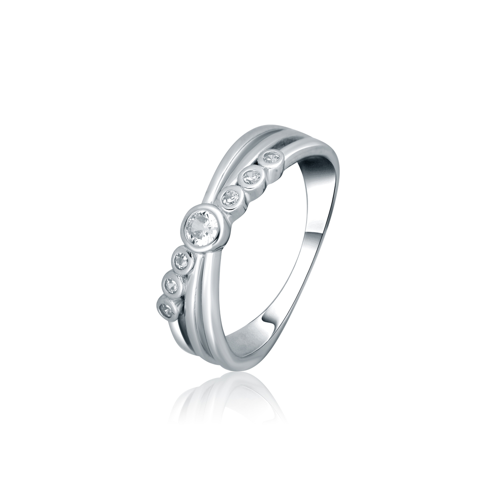  JVD Dámský stříbrný zásnubní prsten se zirkony SVLR1145XH2BI52