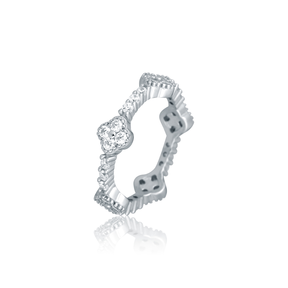 JVD Dámský stříbrný prsten posetý zirkony SVLR1156XH2BI58