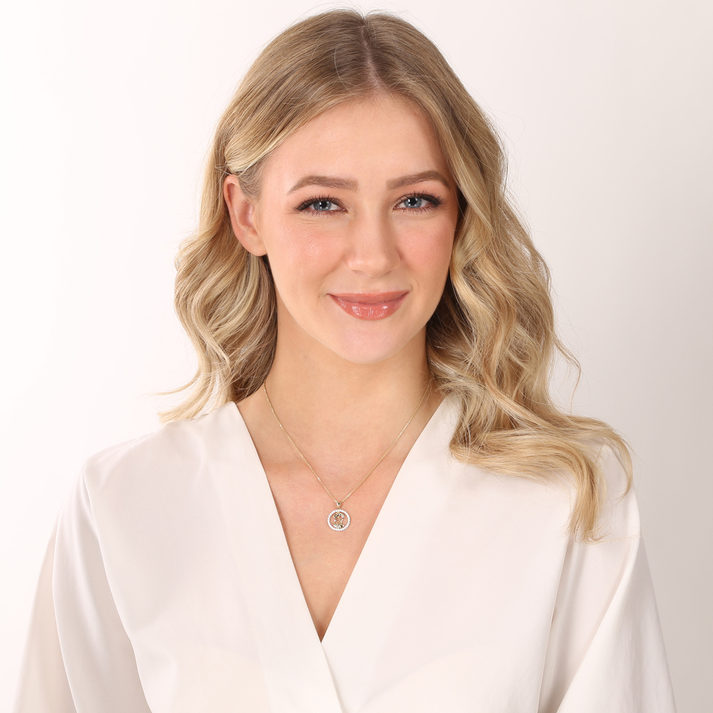 JVD Dámský zlatý přívěsek se zirkony ryz. 585/1000 znamení ryby ZP0330XJ81-5700