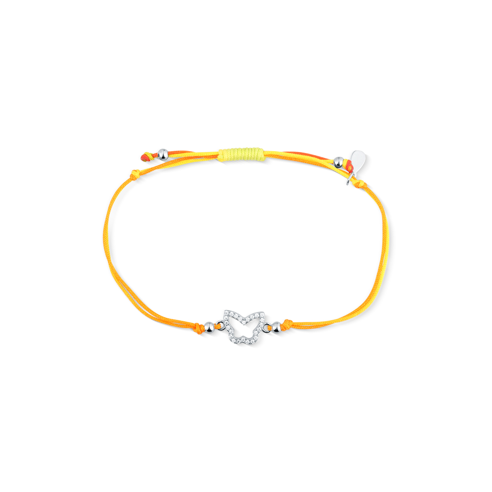 JVD Dámský stříbrný náramek na kůži se zirkony SVLB0497X61BA00