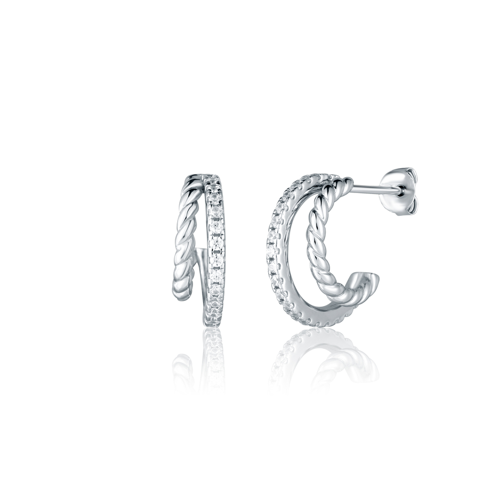  JVD Dámské peckové stříbrné náušnice na puzetku SVLE2942X61BI00