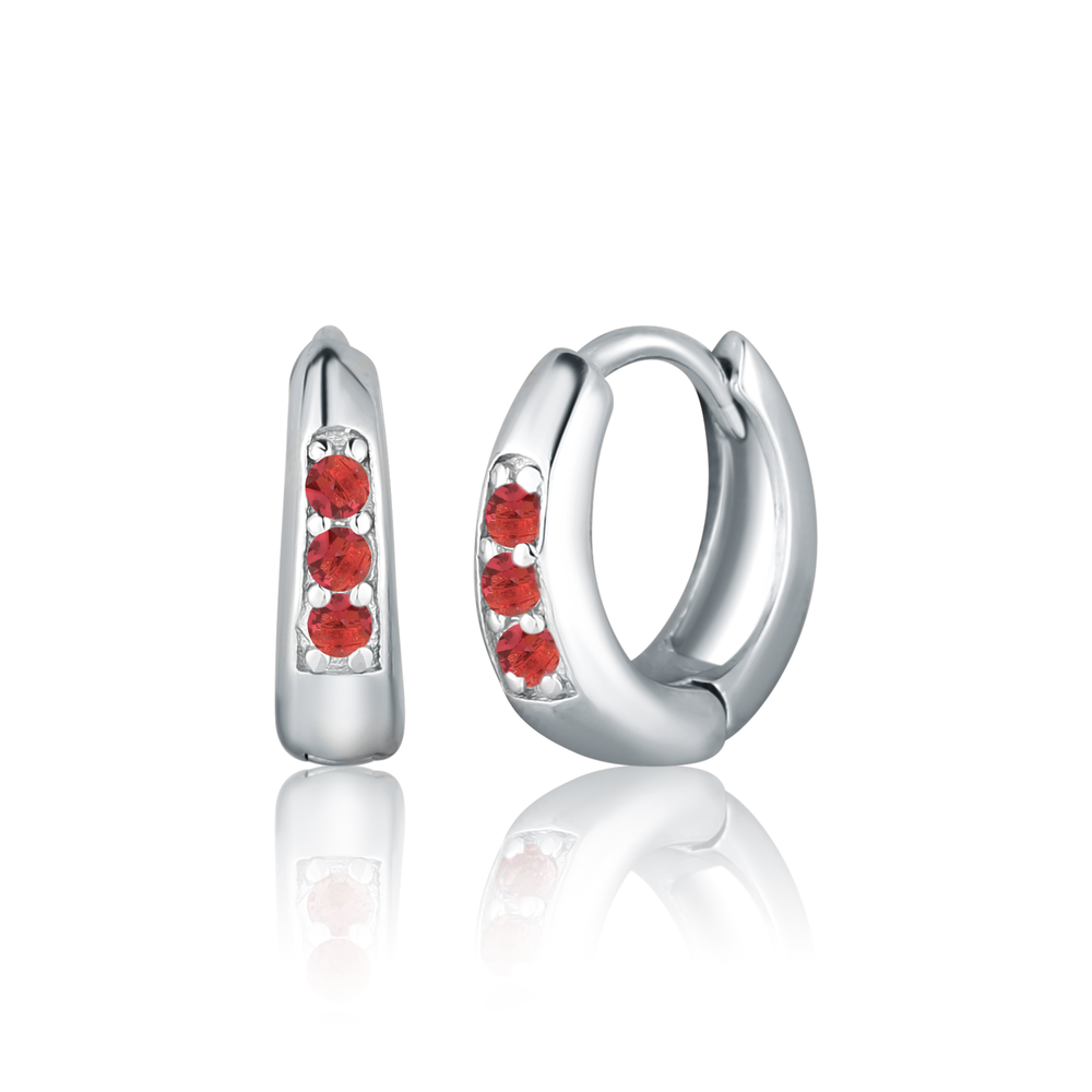  JVD Dámské stříbrné kruhové náušnice se zirkony SVLE2893XF6R100