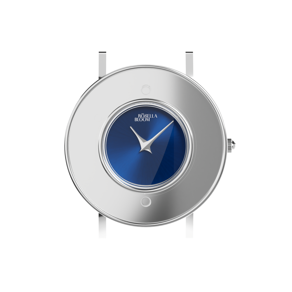 Stříbrné pouzdro/modrý číselník RBR14C819-04XS