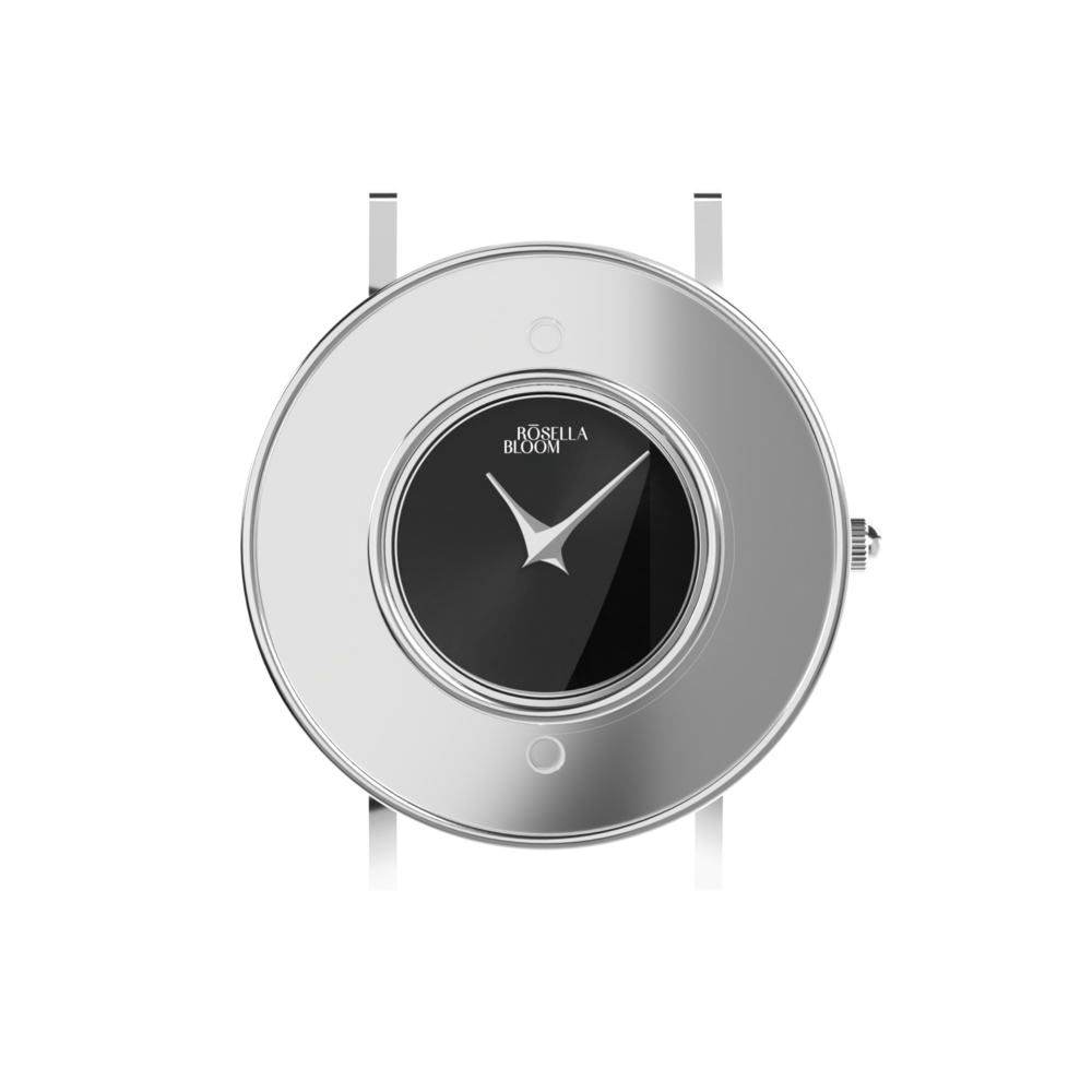 Stříbrné pouzdro/černý číselník RBR14C819-03XS