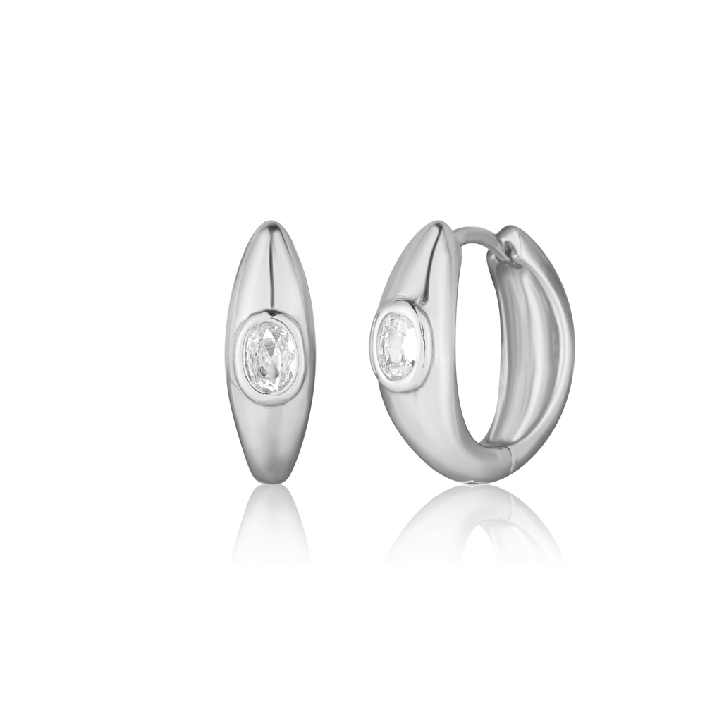  JVD Dámské stříbrné náušnice kruhy se zirkony SVLE3081XH2BI00