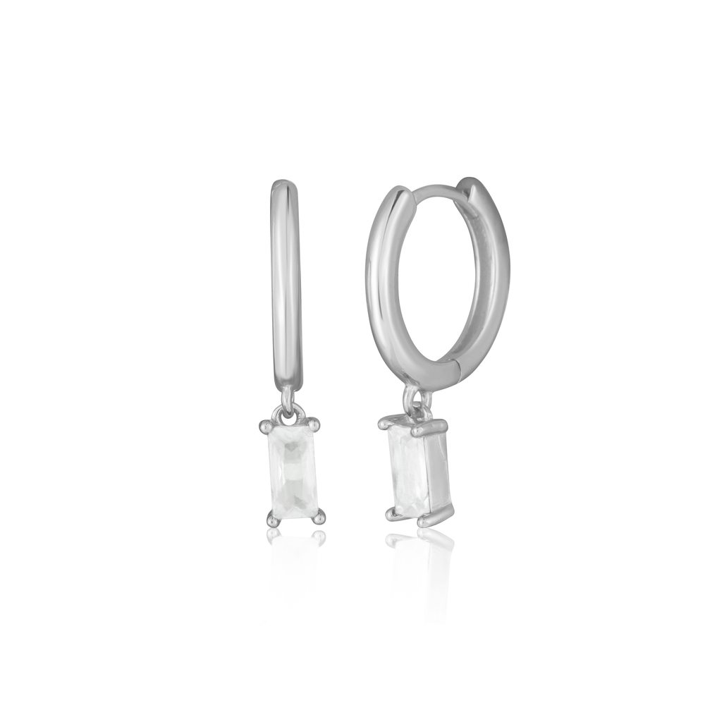 JVD Dámské stříbrné visací náušnice se zirkony SVLE0811SH2BI00