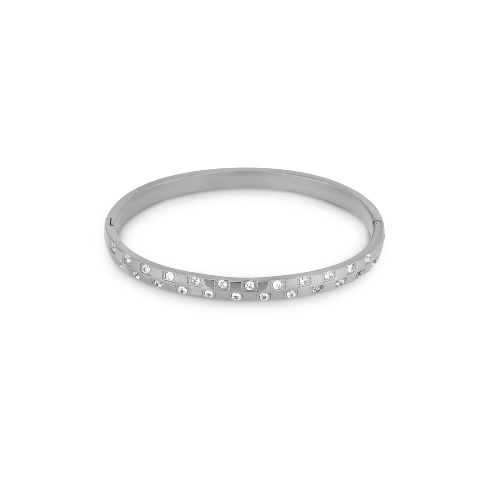  JVD Dámský ocelový náramek se zirkony JGB19SXL