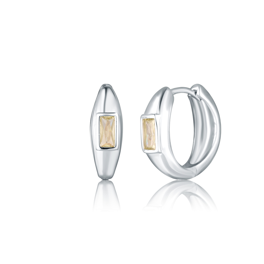 JVD Dámské kruhové stříbrné náušnice se zirkony SVLE0850SH2Z200