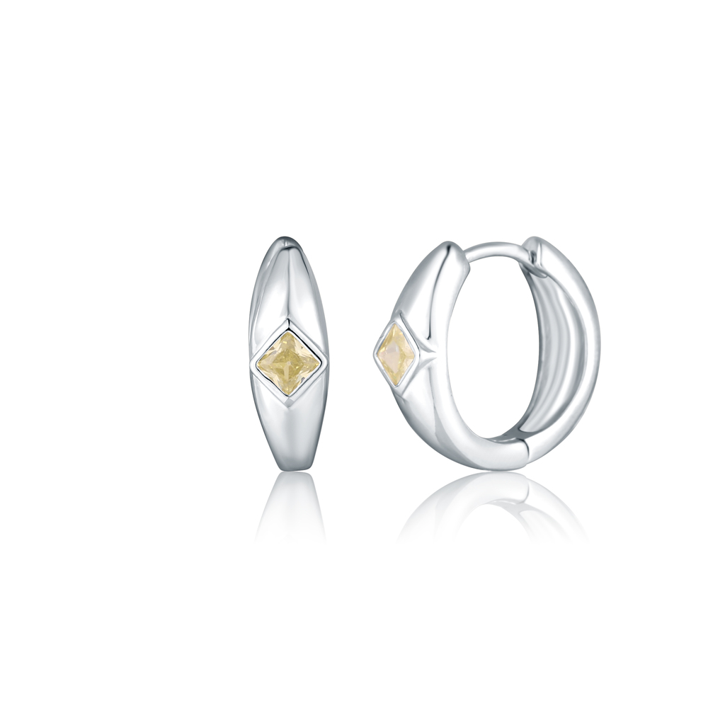 JVD Dámské kruhové stříbrné náušnice se zirkony SVLE0849SH2Z200