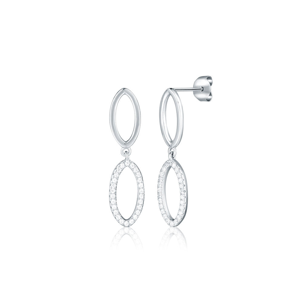 JVD Dámské stříbrné visací náušnice na puzetku SVLE3147XH2BI00