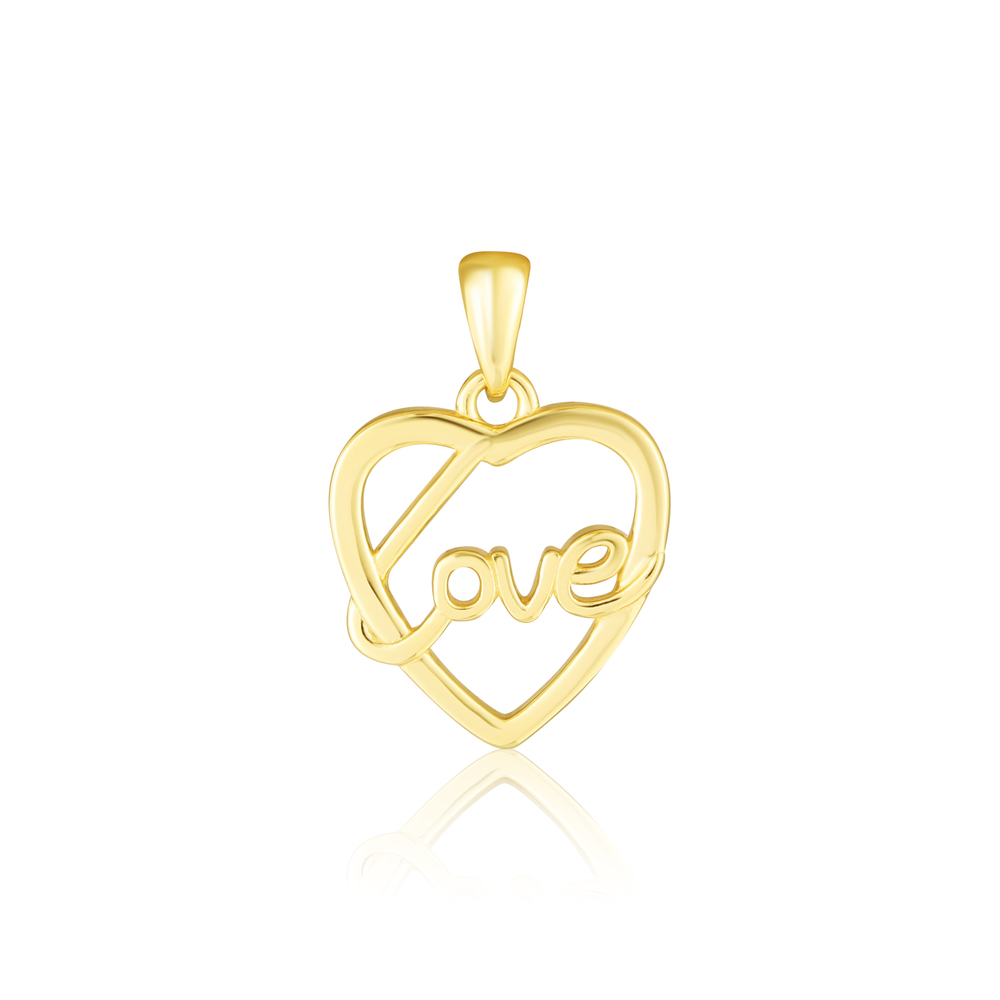 JVD Dámský stříbrný pozlacený přívěsek srdce pro štěstí SVLP1410XH2GO00