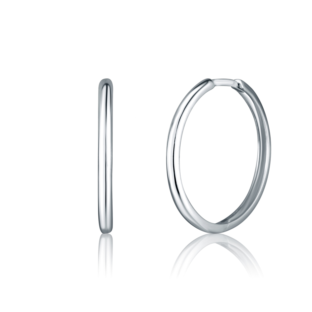 JVD Dámské kruhové zlaté náušnice z bílého zlata ryz. 585/1000 ZE0884XJ72-5100