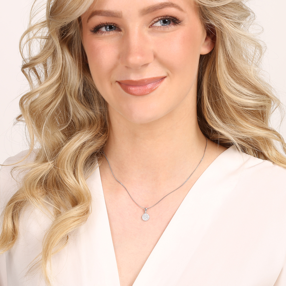  JVD Dámský zlatý přívěsek se zirkony ryz. 585/1000 z bílého zlata ZP0396XJ70-7800