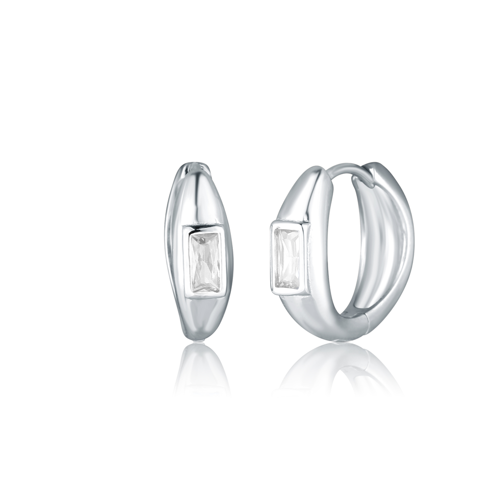  JVD Dámské stříbrné kruhové náušnice se zirkony SVLE0850SH2BI00