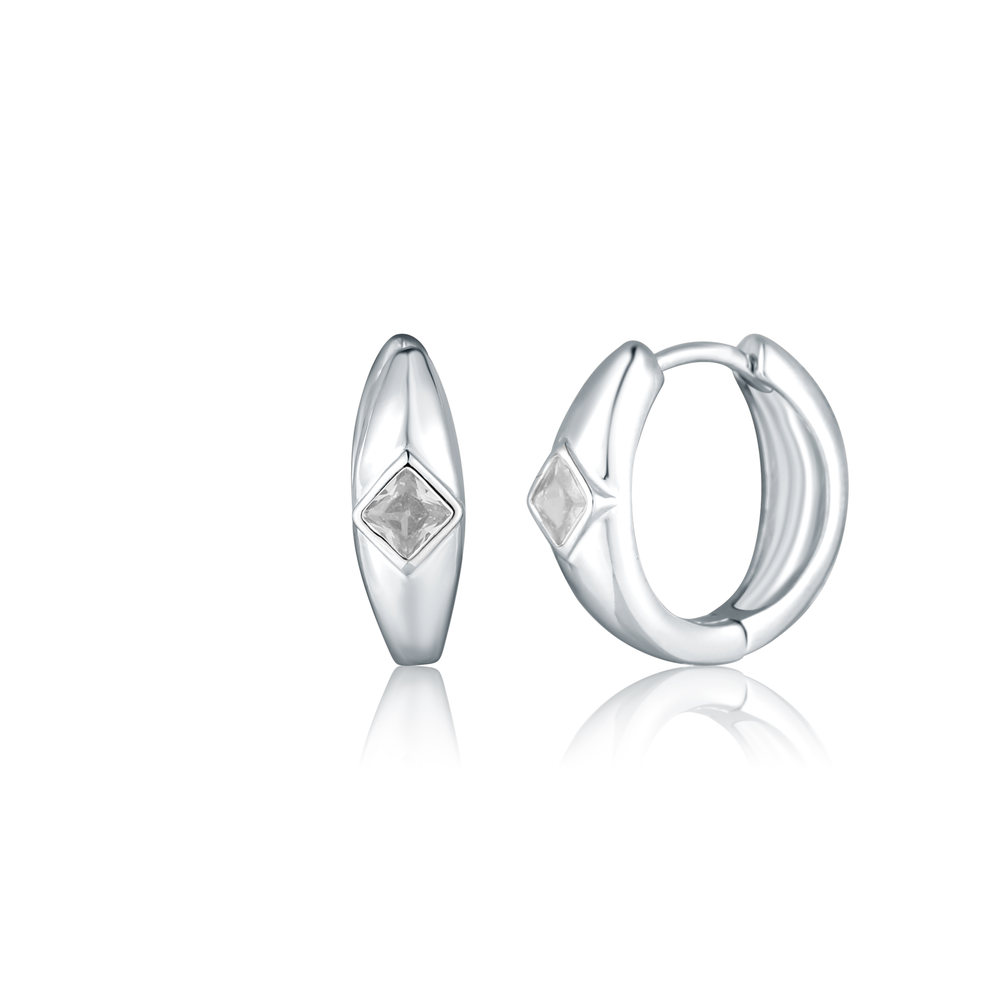  JVD Dámské stříbrné kruhové náušnice se zirkony SVLE0849SH2BI00