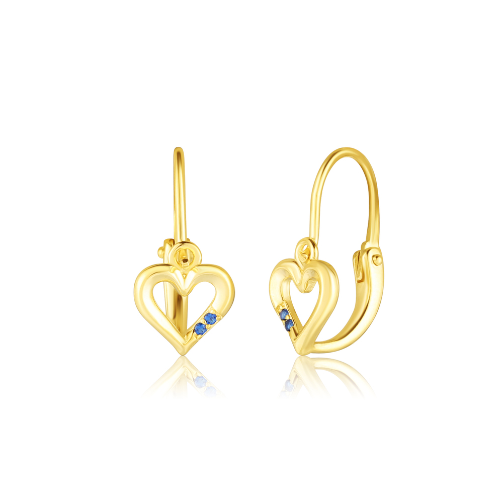 JVD Dětské stříbrné pozlacené náušnice se safírky SVLE3168XF6GM00