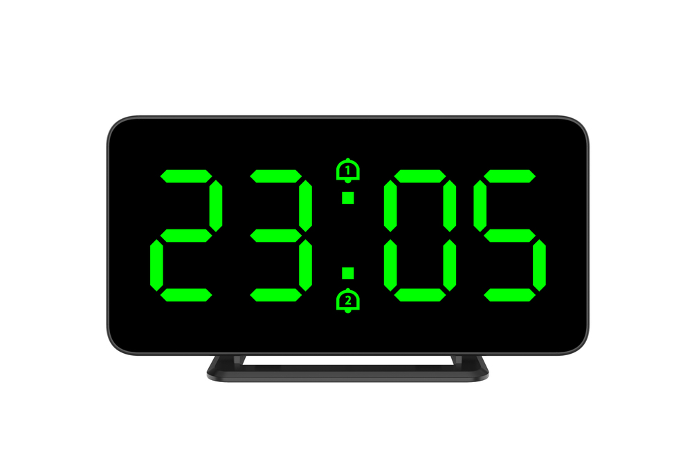 JVD Digitální černý budík do el. sítě JVD SB3216.1 se zelenými LED číslama 