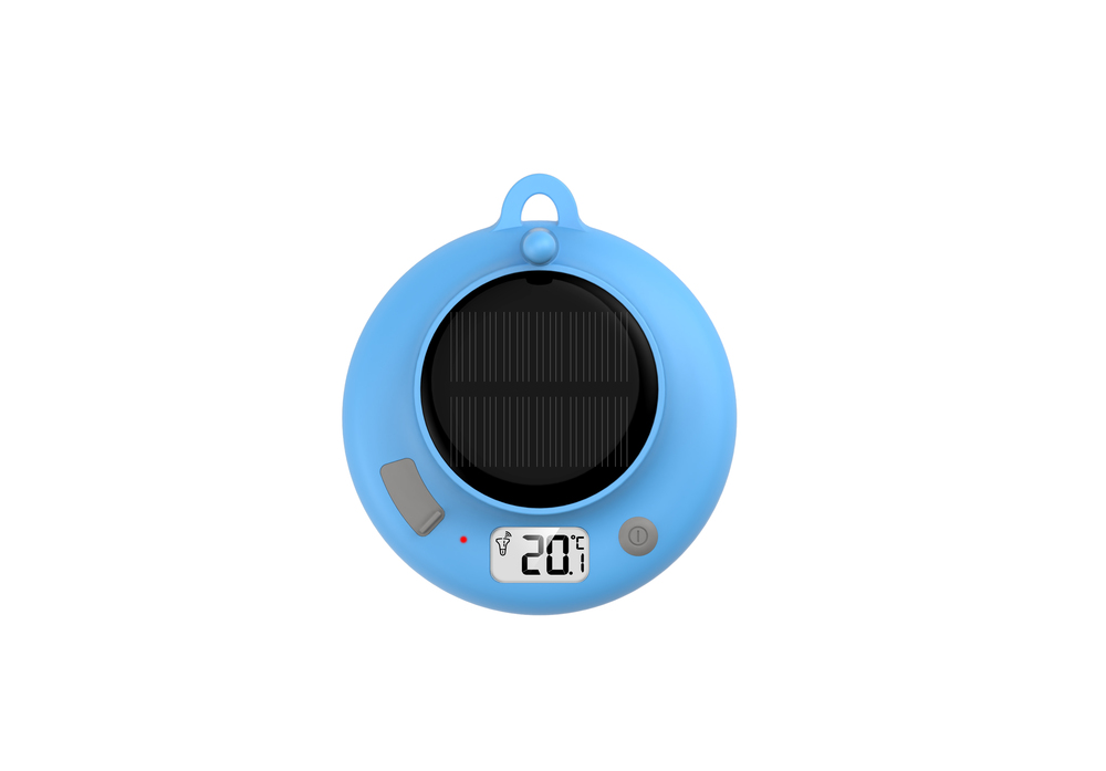 JVD Modrý solární digitální teploměr do vířivky a bazénu JVD T24