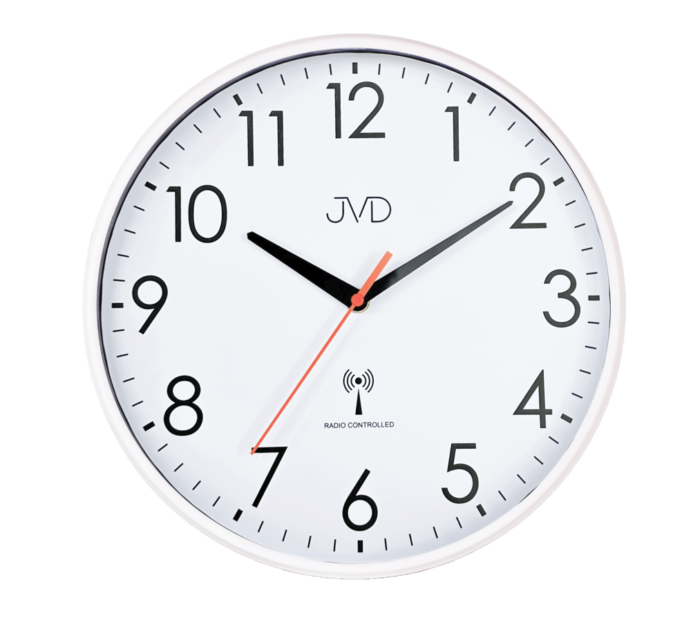 JVD Nástěnné rádiem řízené hodiny s plynulým chodem JVD RH502.3