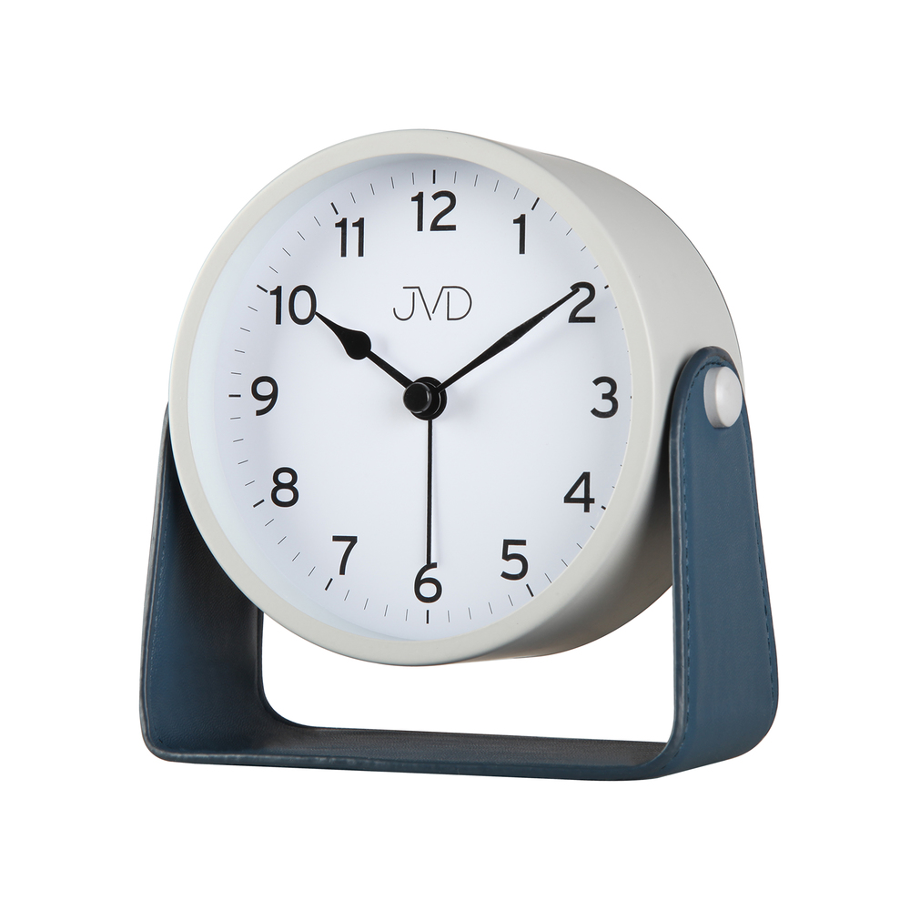 JVD Ručkový analogový bílý netikající budík JVD SRP2313.2
