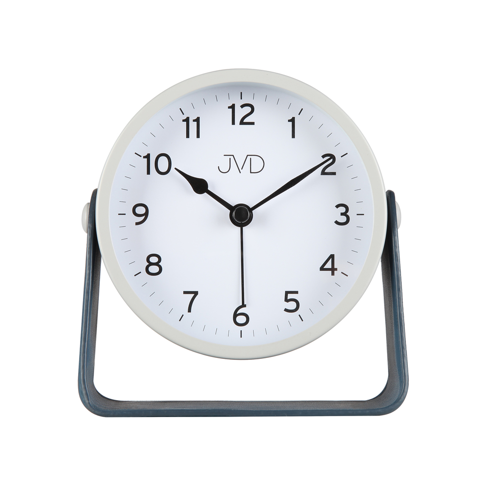 JVD Ručkový analogový bílý netikající budík JVD SRP2313.2