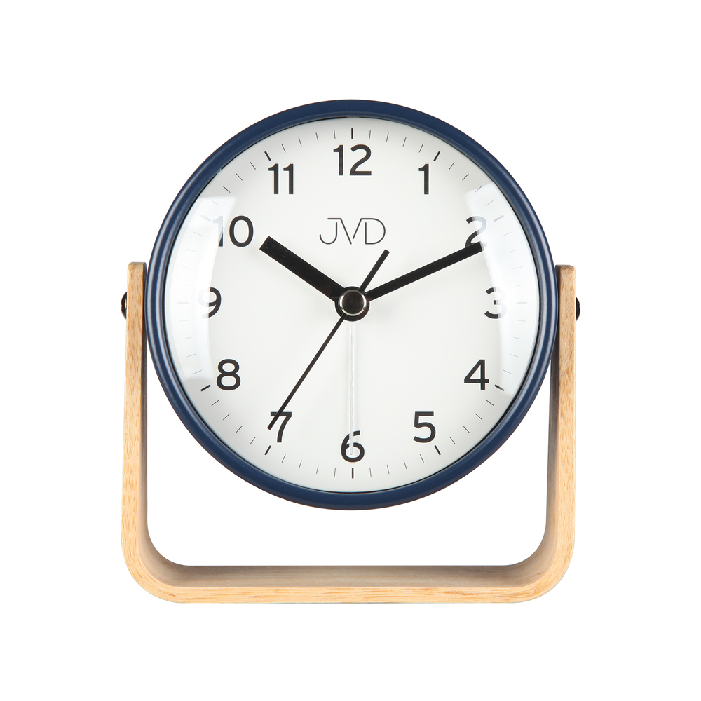 JVD Ručkový analogový modrý netikající budík JVD SRP2310.3