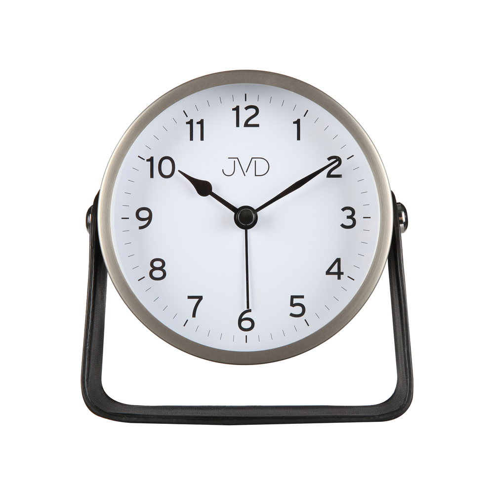 JVD Ručkový analogový stříbrný netikající budík JVD SRP2313.3