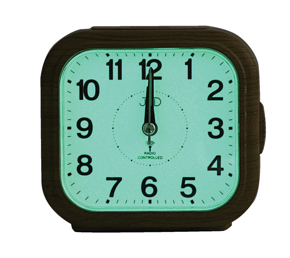 JVD Analogový rádiem řízený budík JVD RB1603.1 s luminiscenčním displejem