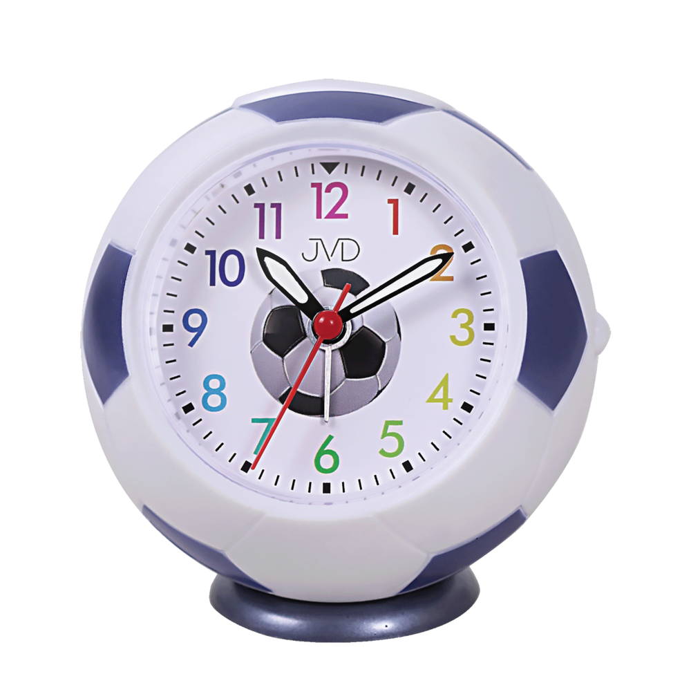 JVD Dětský fotbalový netikající tichý budík JVD SRP9001.2 FOTBAL