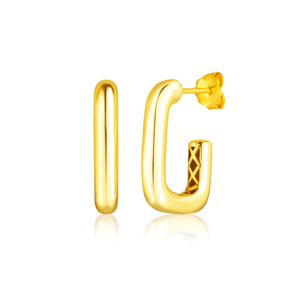  JVD Dámské pozlacené peckové stříbrné náušnice na puzetku SVLE3290XF3GO00