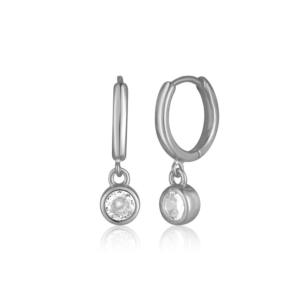 JVD Dámské visací stříbrné náušnice se zirkony SVLE3265XF3BI00