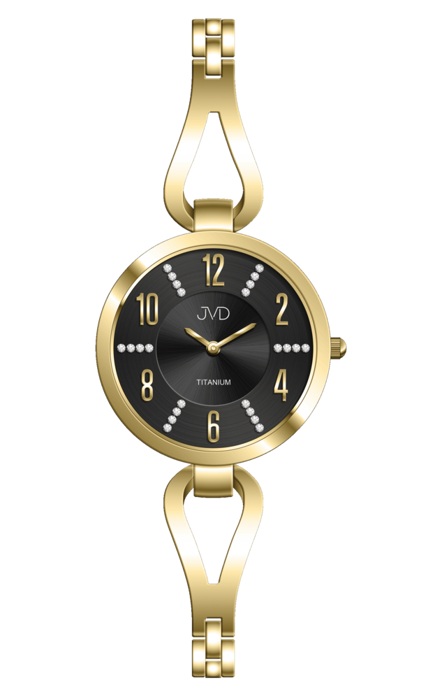 JVD Dámské designové luxusní zlacené titanové hodinky JVD J5036.2