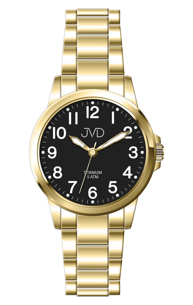 JVD Dámské pozlacené titanové náramkové hodinky JVD J5035.4