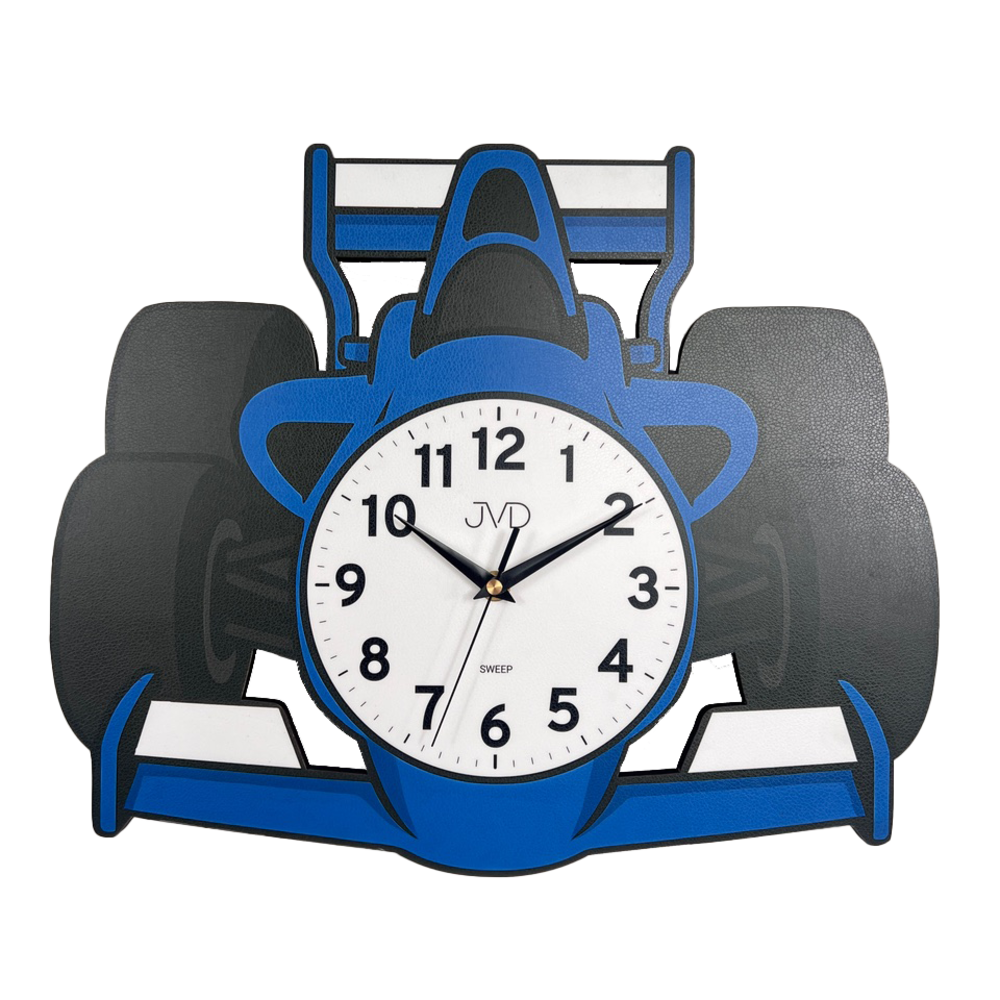 JVD Dětské modré netikající tiché hodiny JVD HJ116.1 - formule