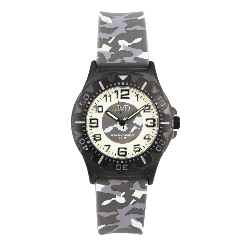 JVD Náramkovéd ětské chlapecké maskáčové sportovní hodinky JVD JZ8005.4
