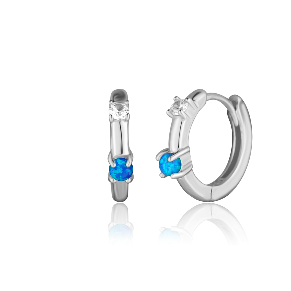 JVD Dámské kruhové stříbrné náušnice se zirkony SVLE2836XH2O300