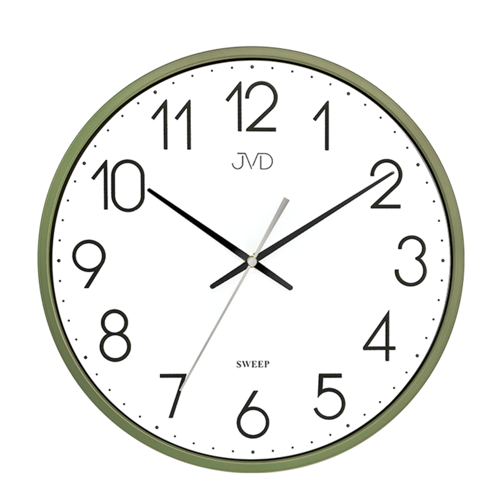 JVD Zelené tiché netikající hodiny JVD HX8016.3