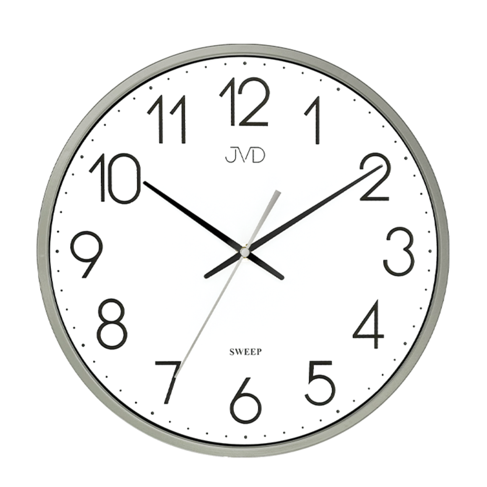 JVD Šedá tiché netikající hodiny JVD HX8016.5