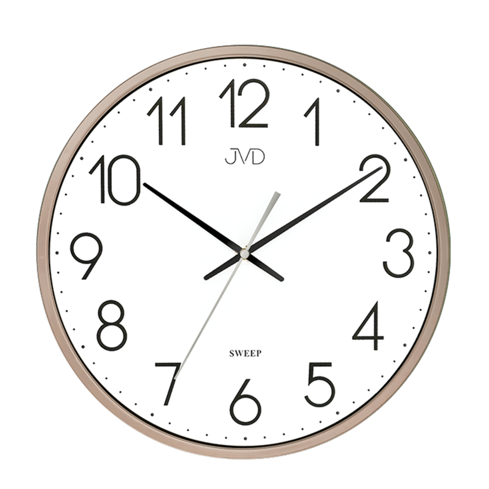 JVD Hnědé tiché netikající hodiny JVD HX8016.2