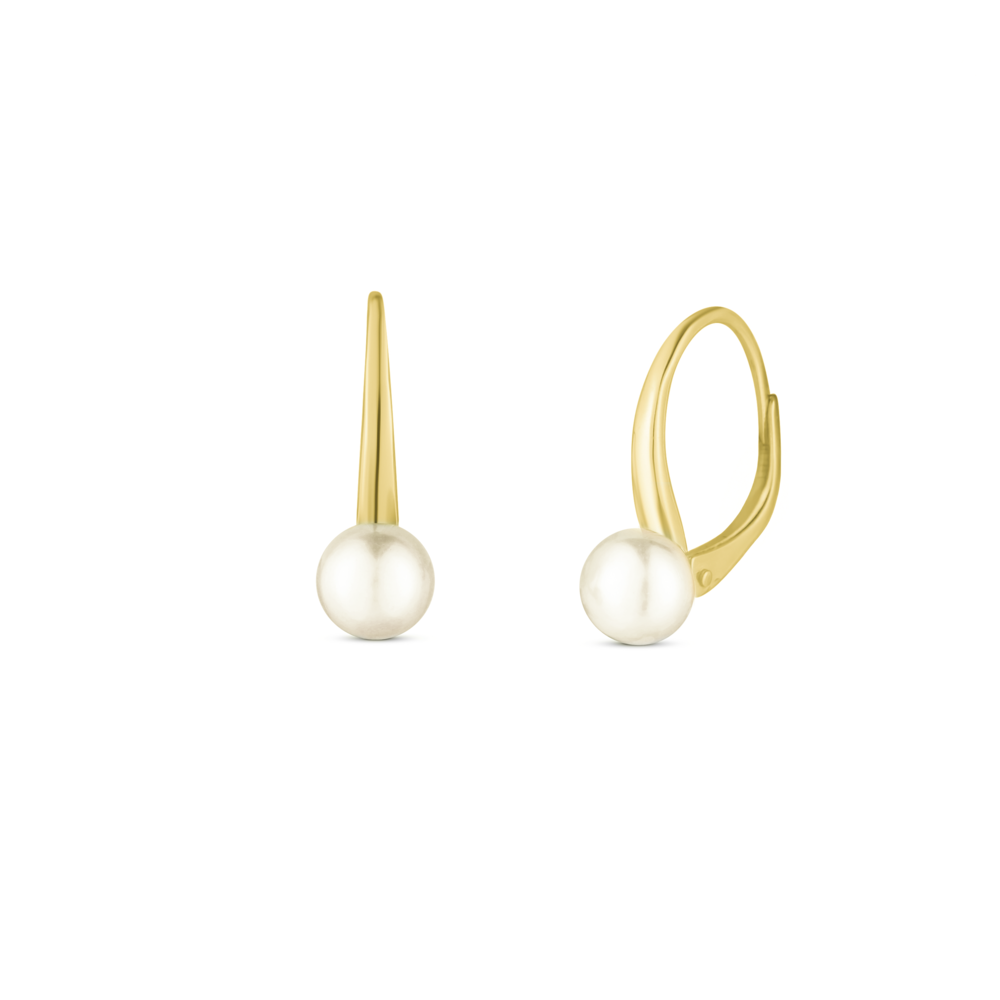 JVD Dámské stříbrné pozlacené klasické náušnice s perlami SVLE3420XD2GP09