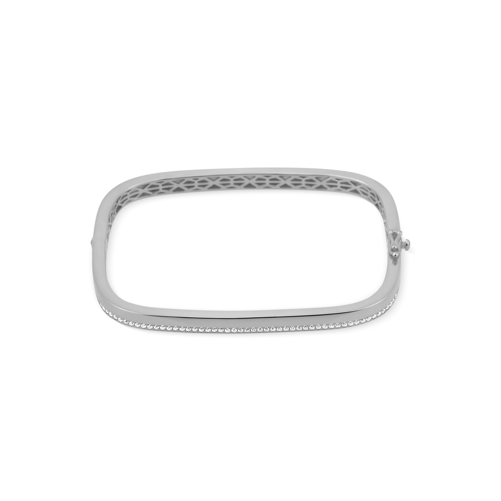  JVD Dámský stříbrný pevný náramek se zirkony SVLB0572XJ4BI00