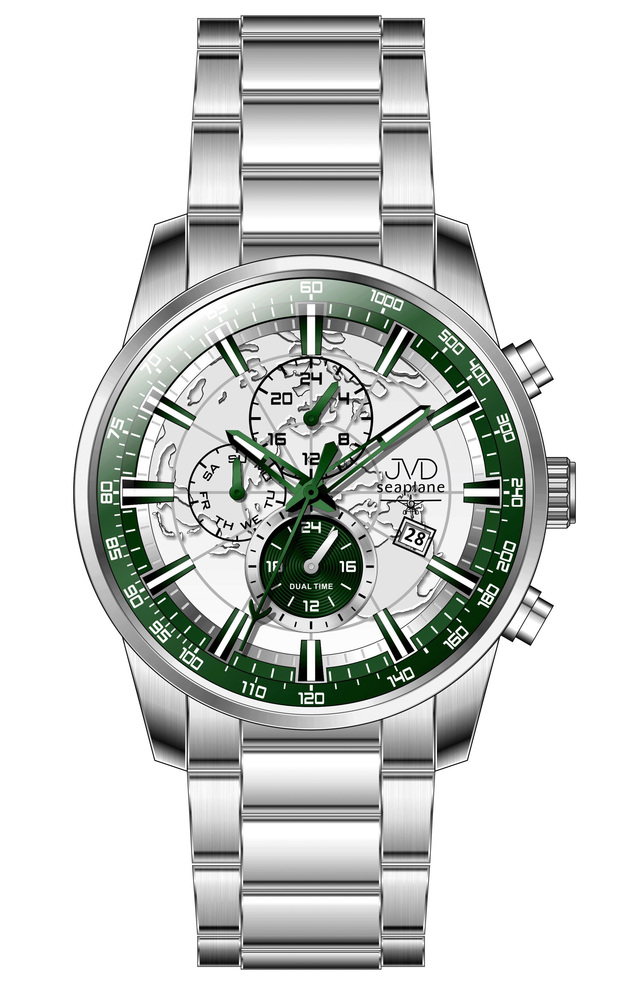 JVD Pánské ocelové vodotěsné ocelové hodinky chronograf JVD JE1018.1