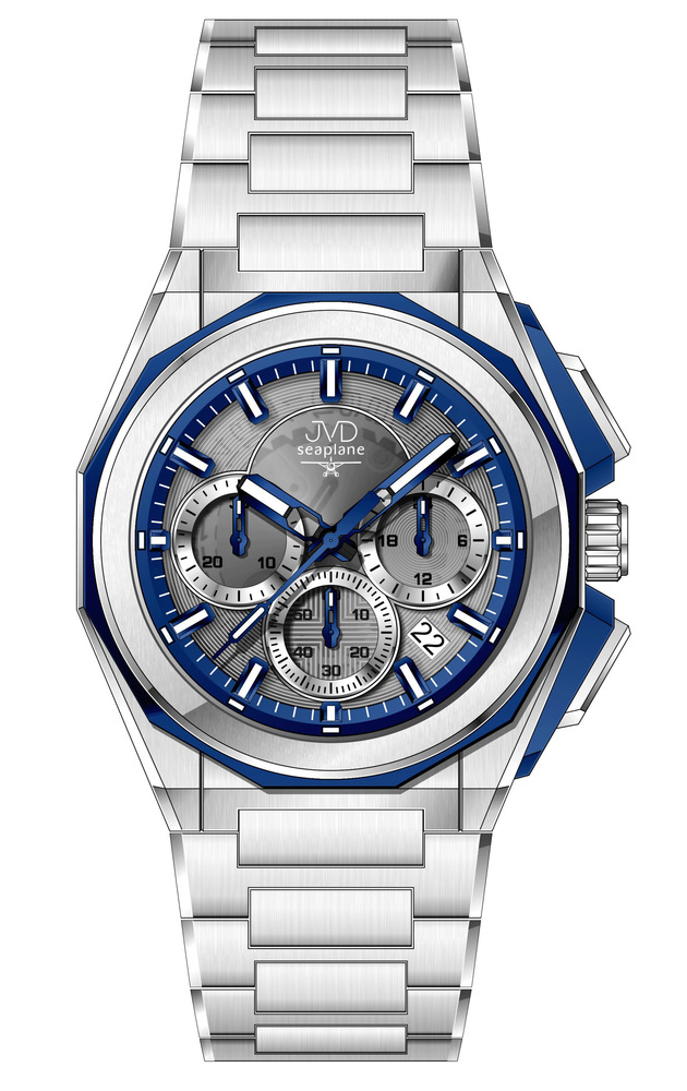 JVD Pánské ocelové vodotěsné ocelové hodinky chronograf JVD JE1017.2