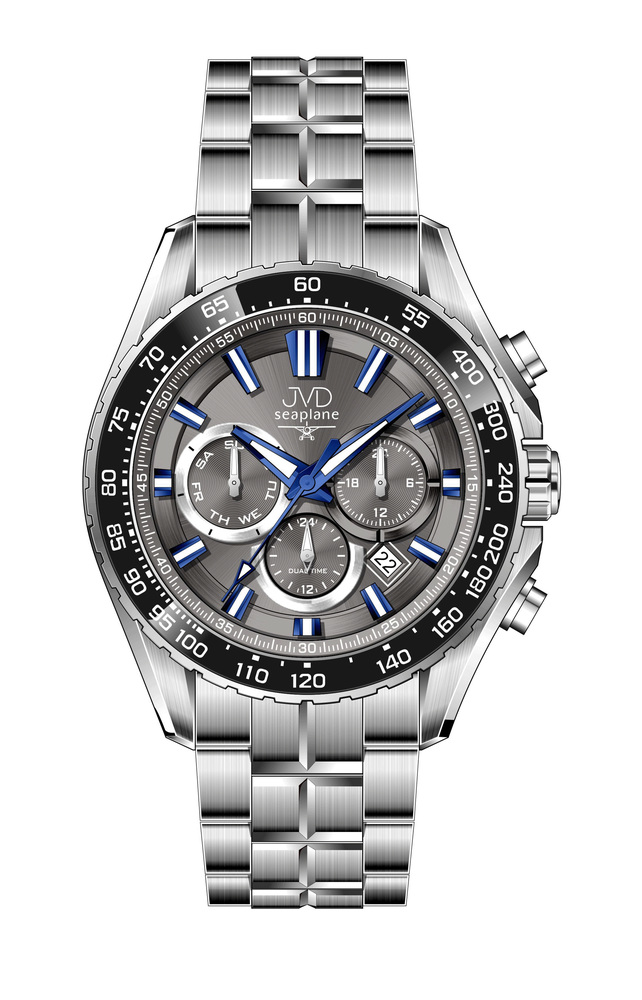 JVD Pánské ocelové vodotěsné ocelové hodinky chronograf JVD JE1016.1