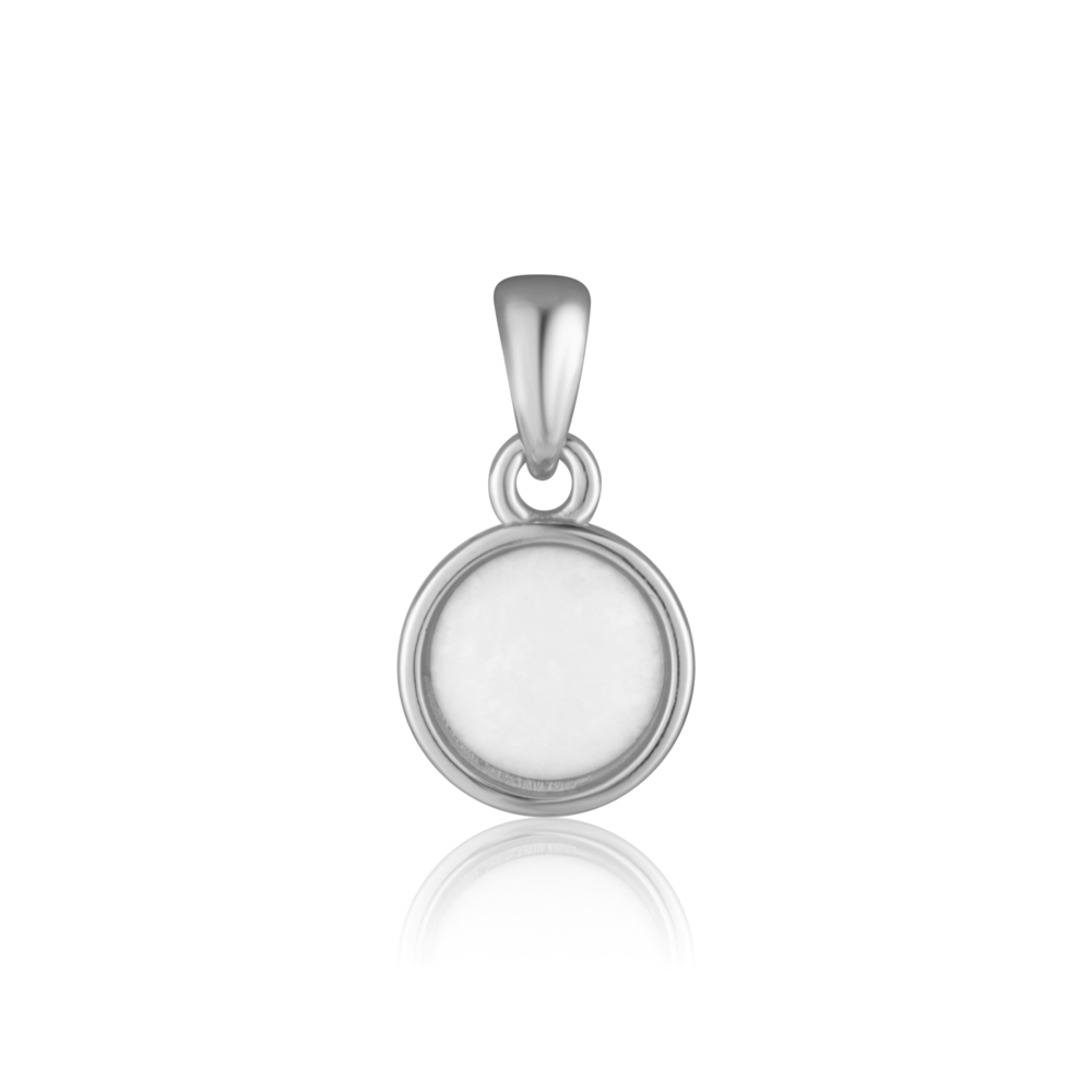 JVD Dámský stříbrný přívěsek s bílým opálem SVLP0697XH2O100