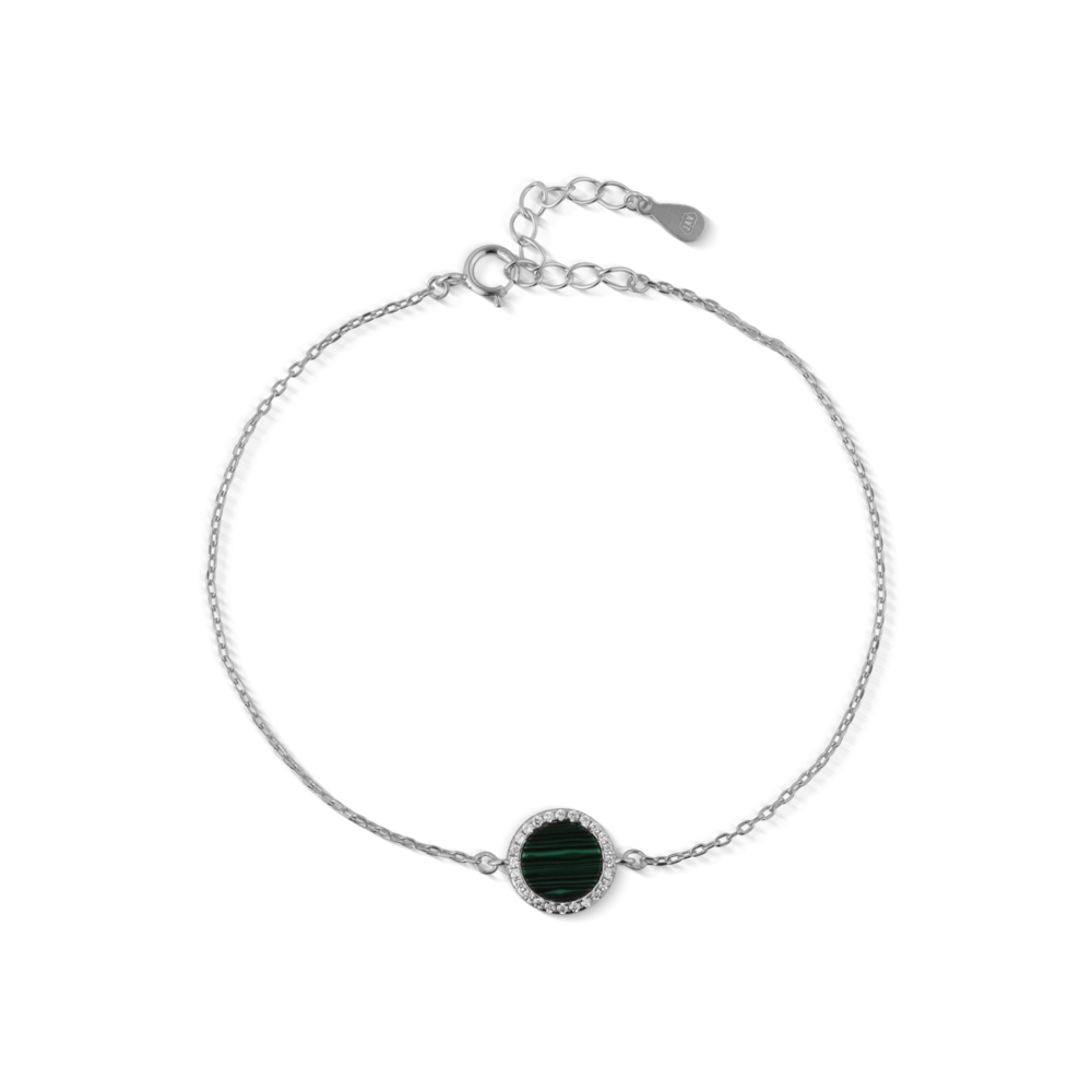  JVD Dámský stříbrný náramek s černým zirkonem SVLB0959SH2ZE18