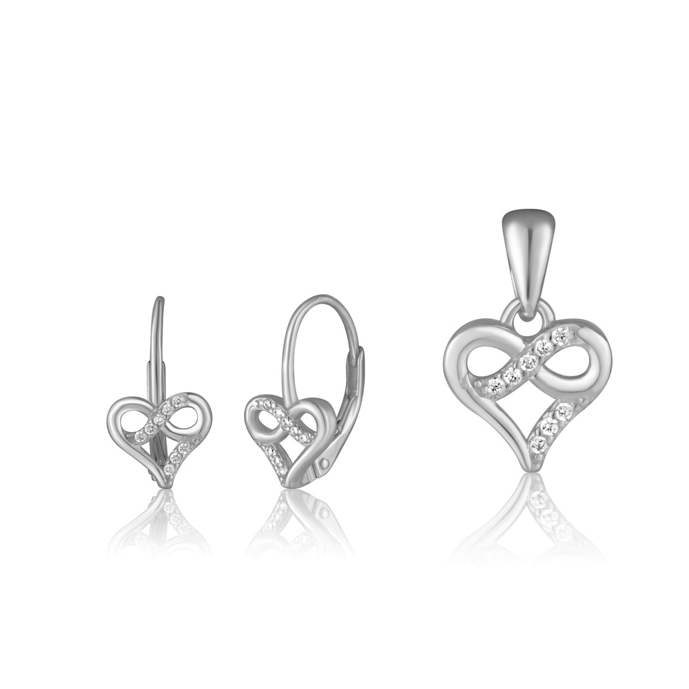 JVD Dámská pozlacená stříbrná souprava se zirkony set SVLS0143SH2BI00