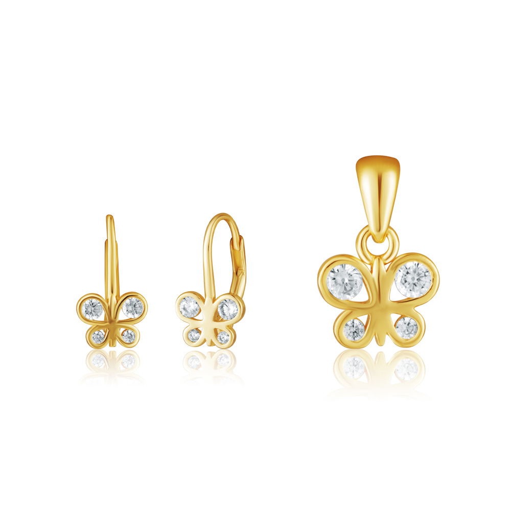 Stříbrná souprava Zlatý Motýl