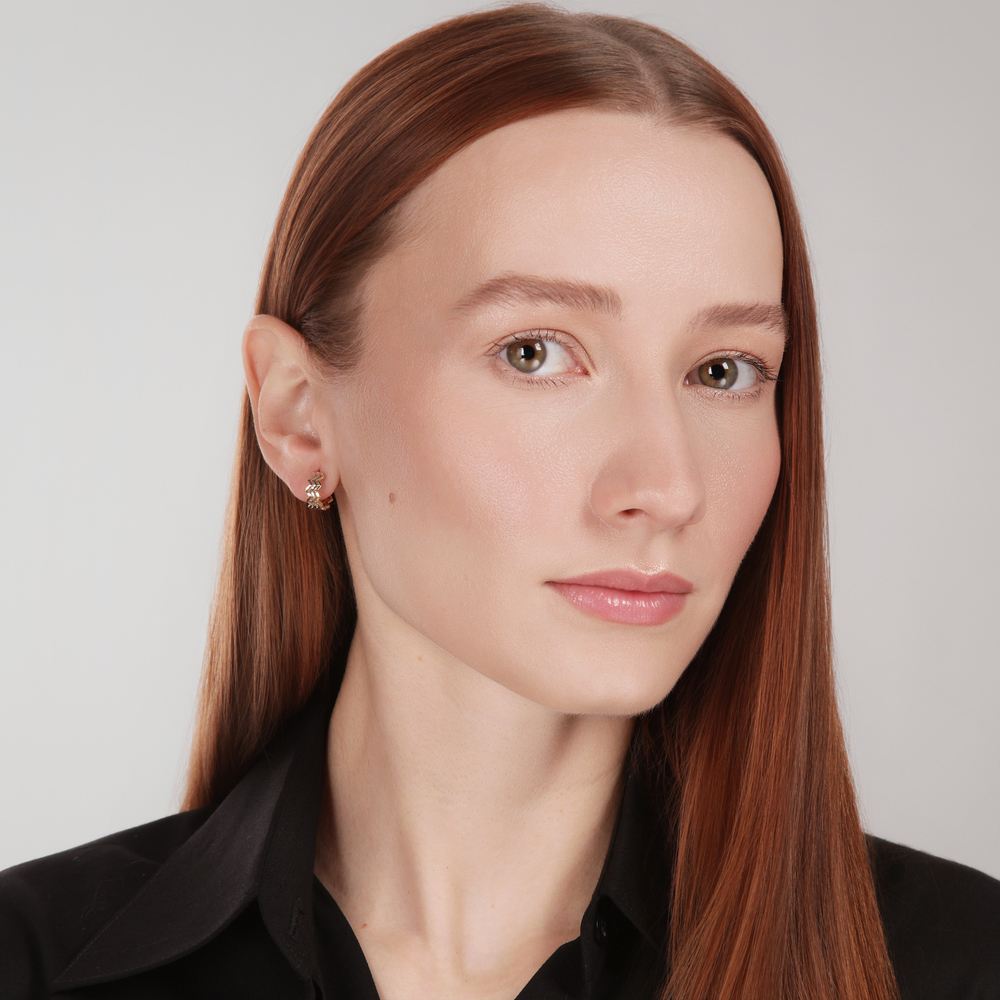  JVD Dámské zlaté kruhové náušnice z bílého a žlutého zlata ryz. 585/1000 ZE0953XJ81-7600