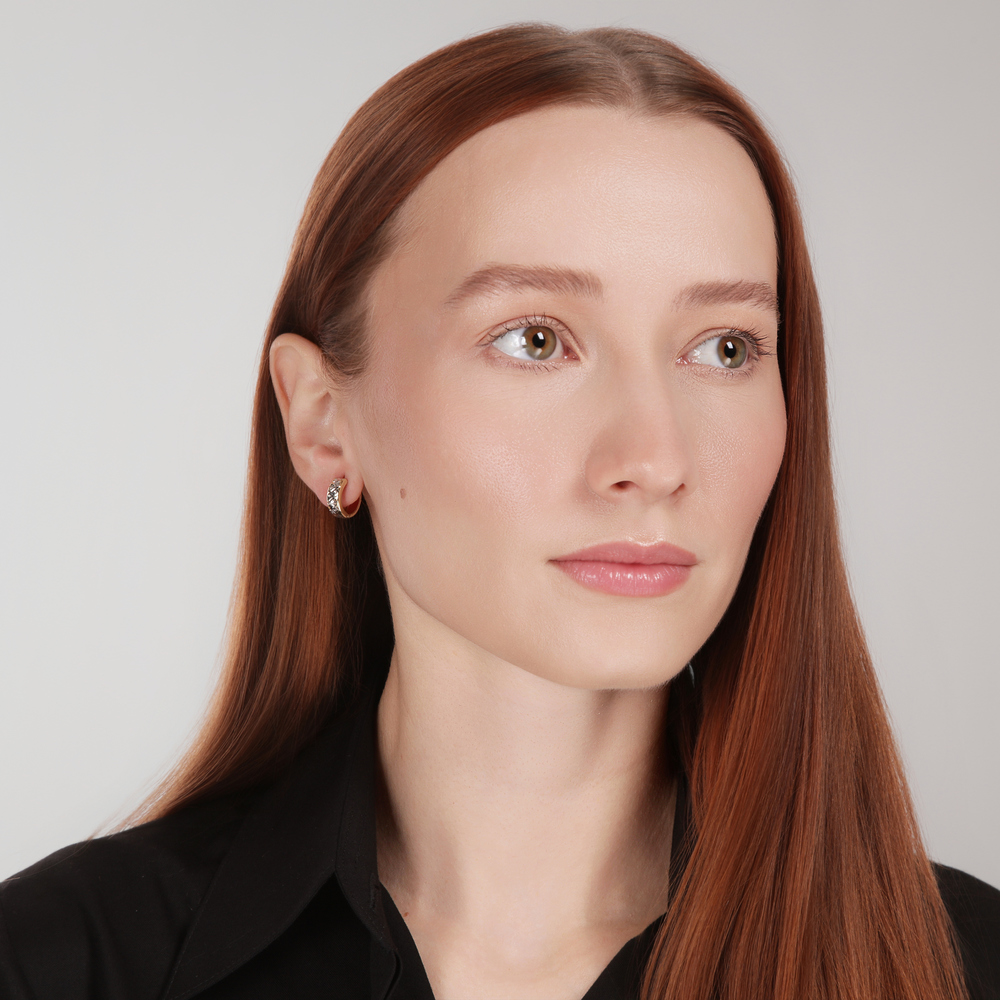  JVD Dámské kruhové zlaté náušnice ryz. 585/1000 ZE0955XJ81-9700